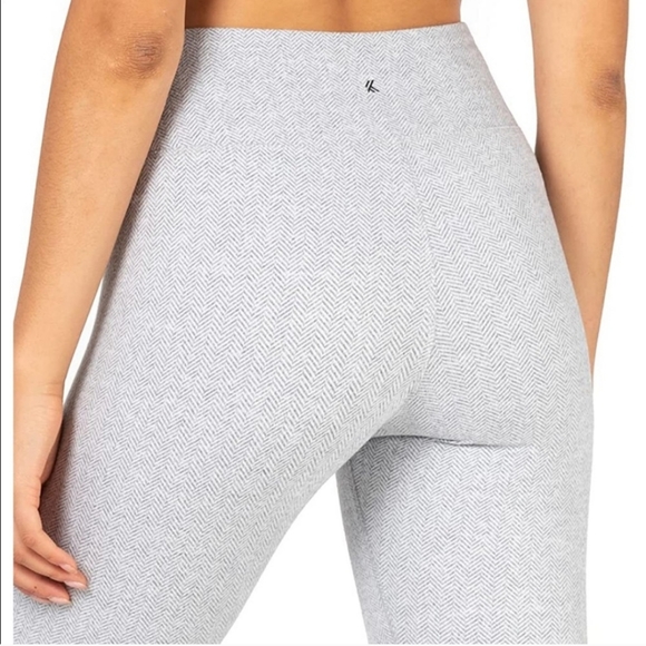 Kyodan Gray Herringbone Warming Leggings XS - Picture 2 of 10